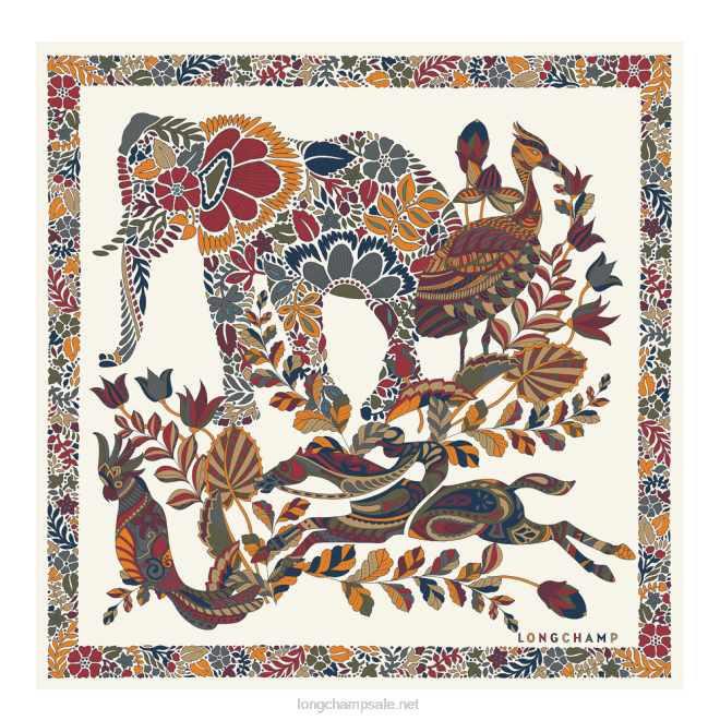 Longchamp נשים צעיף משי קולקציית אביב/קיץ 2023 50 B6481004 אקרו