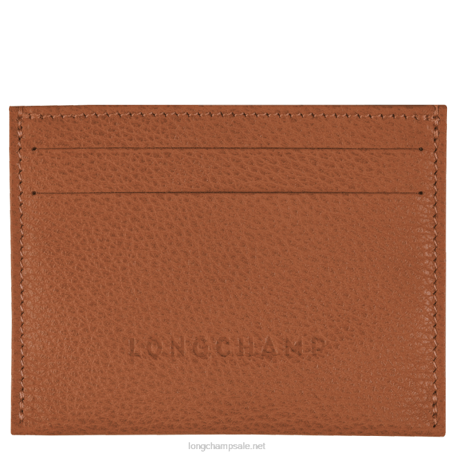 Longchamp נשים בעל כרטיס le foulonne B648645 קַרַמֵל
