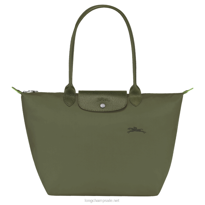Longchamp נשים תיק שקית תיק ירוק של le plage l B648403 יַעַר