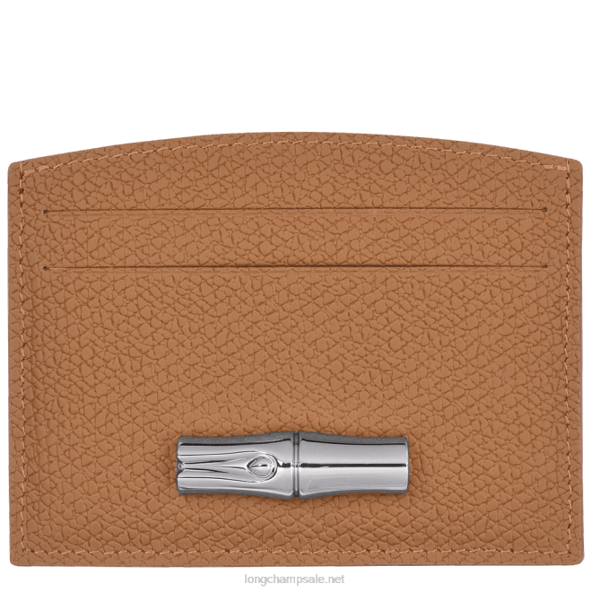 Longchamp נשים מחזיק כרטיס roseau B648637 טִבעִי